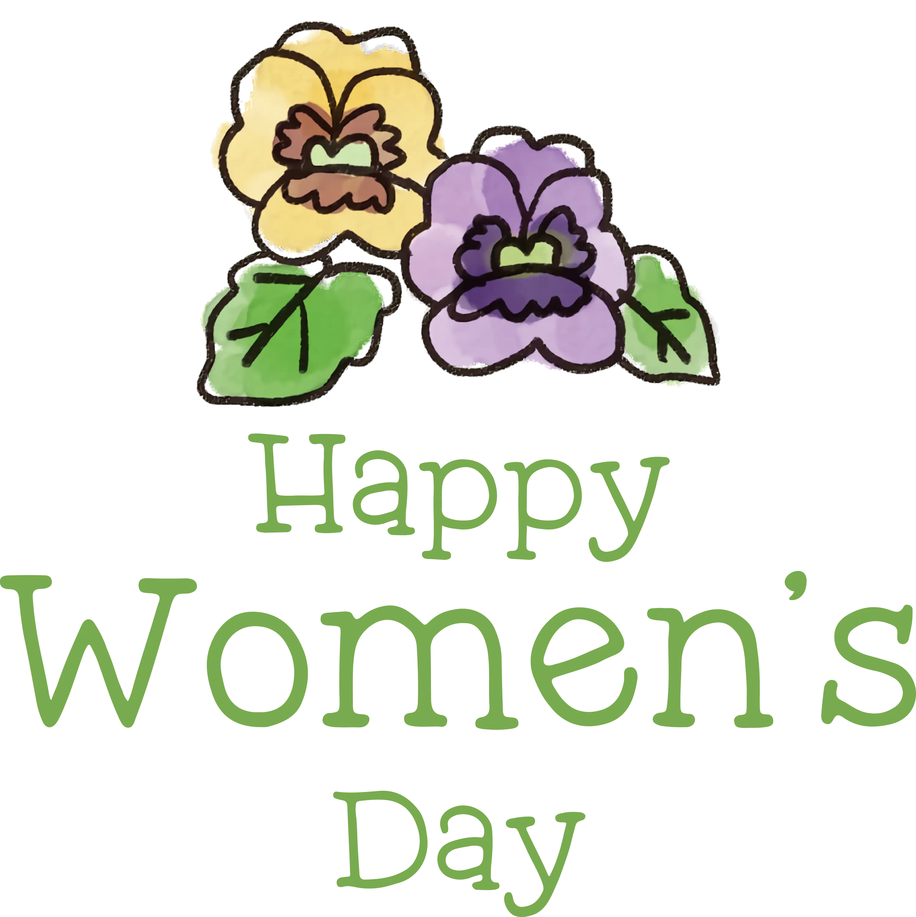 Happy Women&#039;s Day Greeting with Flowers