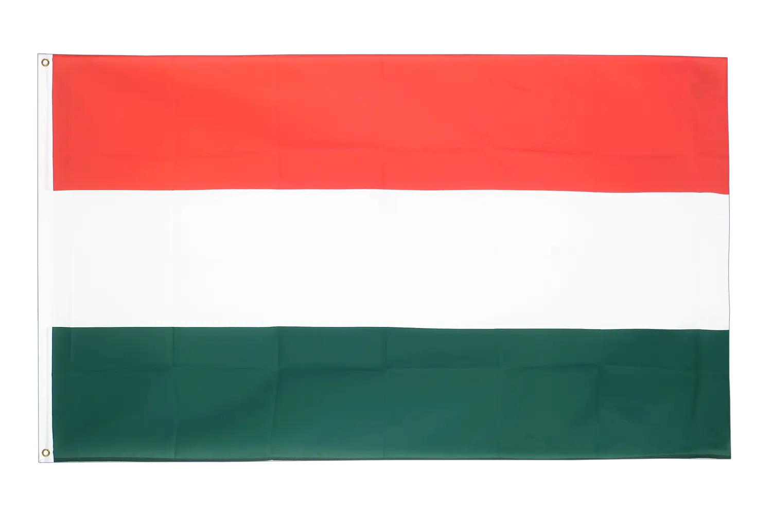 Hungarian National Flag with Red, White, and Green Stripes