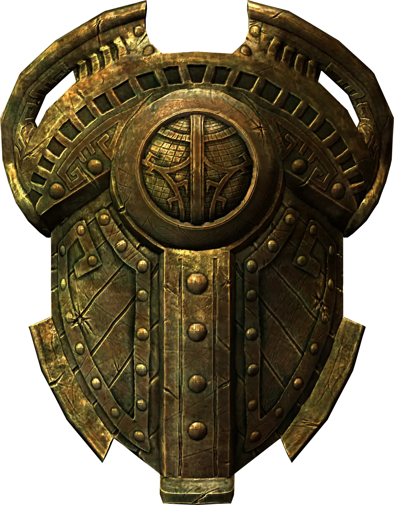 Antique Bronze Shield Design