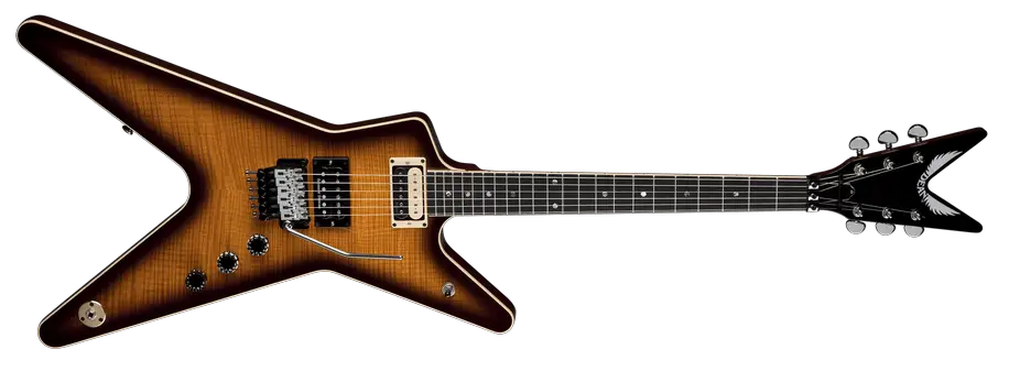 Brown Electric Guitar with Star Shape