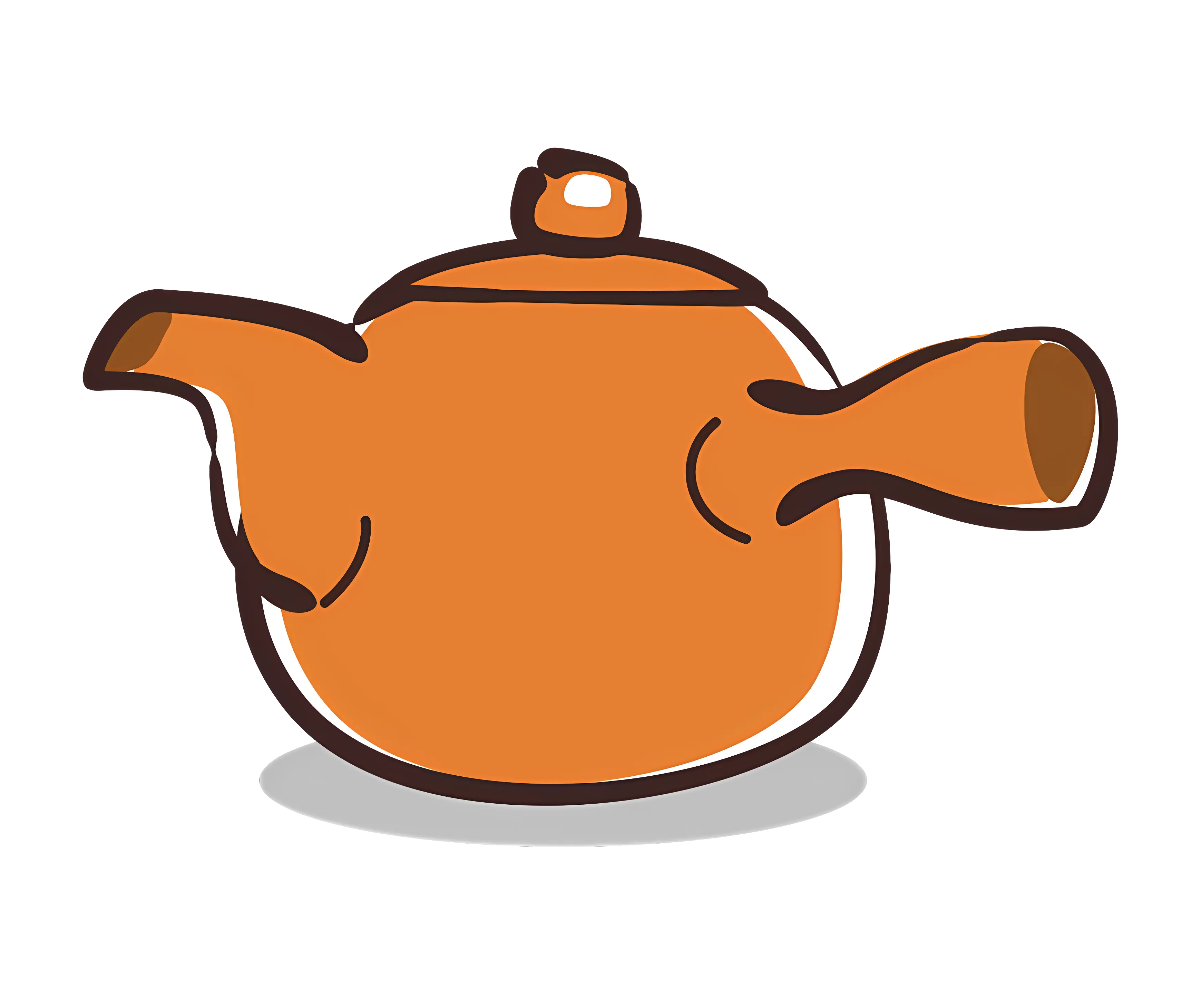 Orange Teapot Doodle