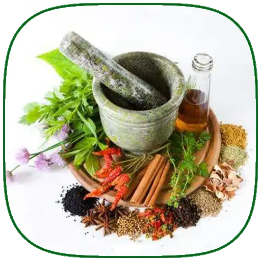 Herbal Medicine with Mortar and Pestle