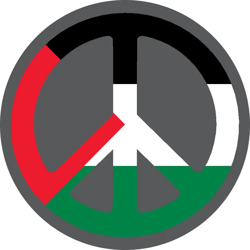Peace Symbol with Palestinian Colors
