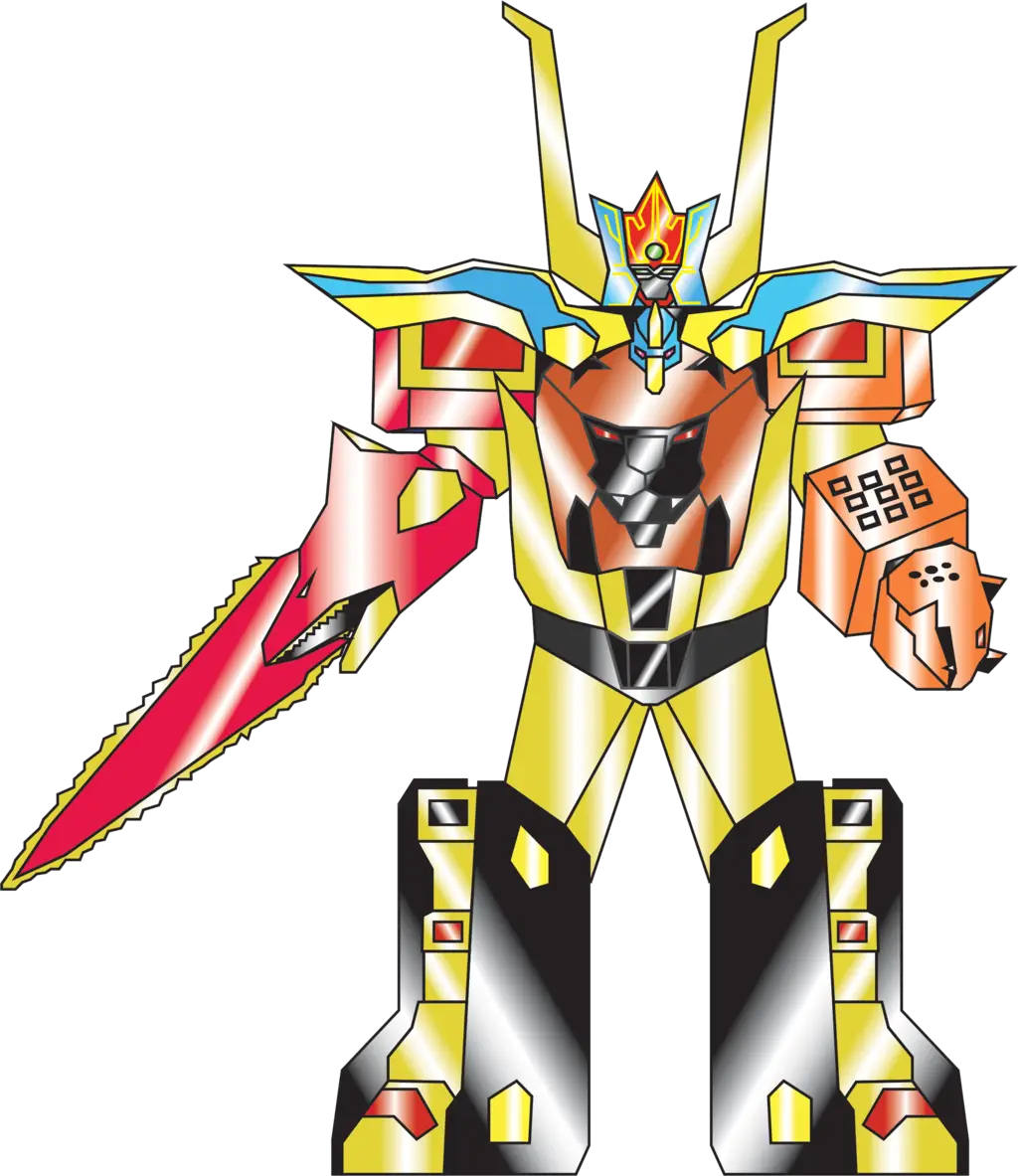 Golden Robot Warrior With Futuristic Design