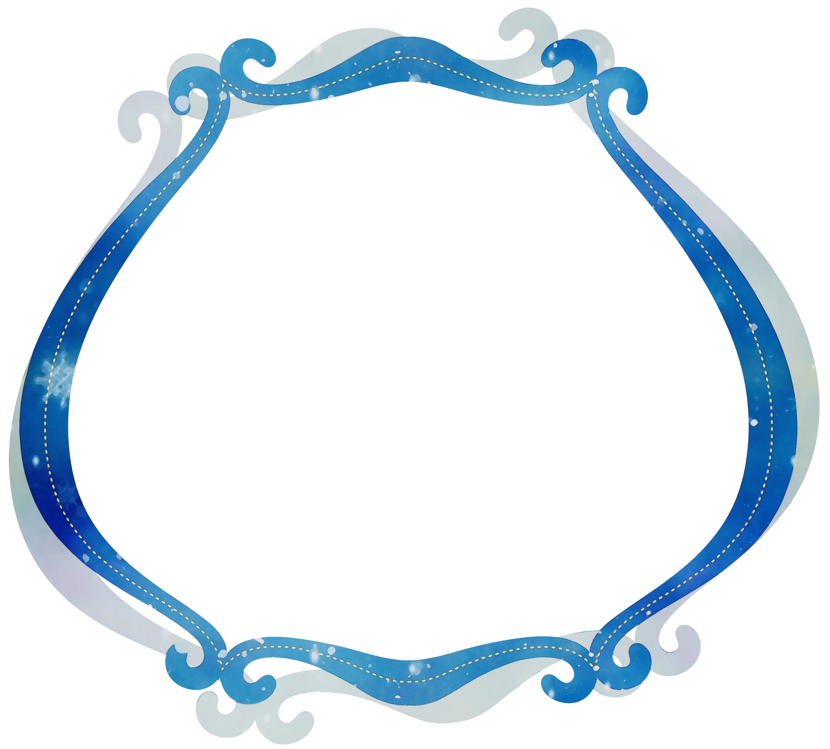 Blue Decorative Swirl Frame