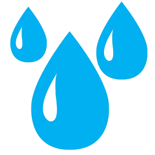 Blue Water Droplets Symbol Illustration