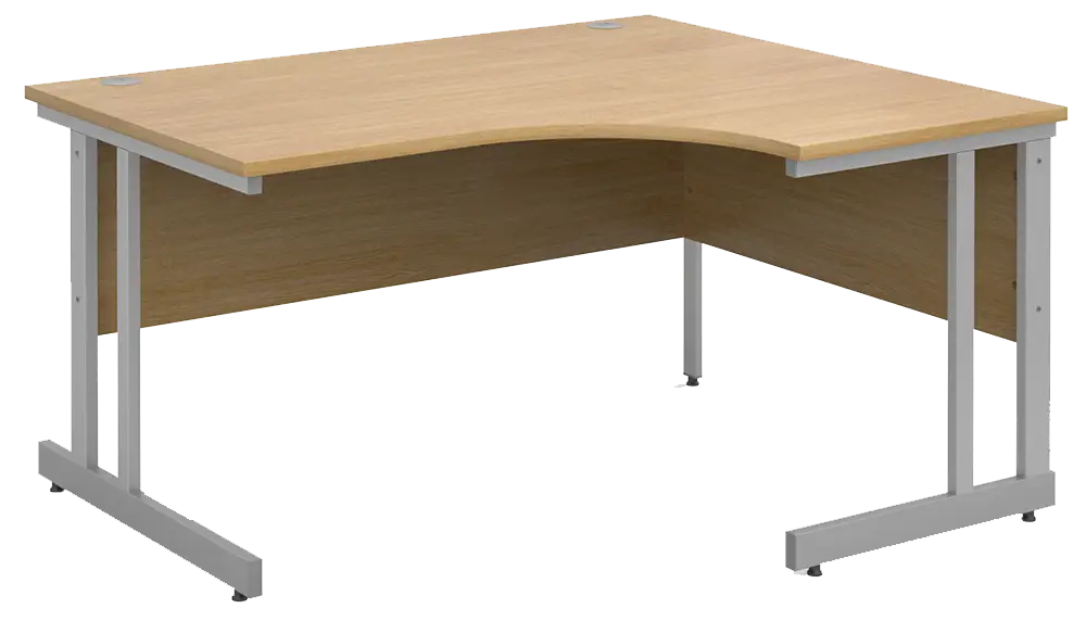 Wooden Office Desk with Corner Design