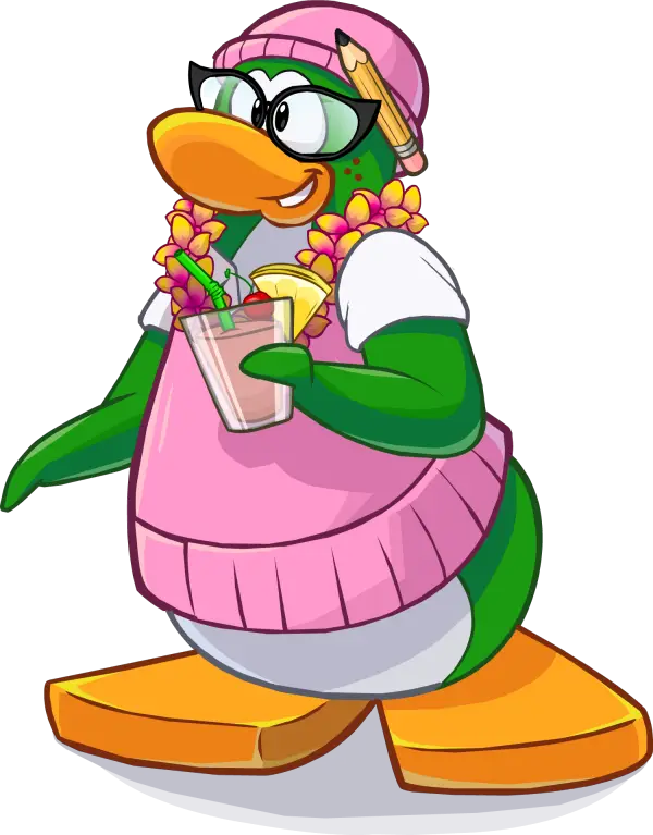 Cool Penguin with Drink