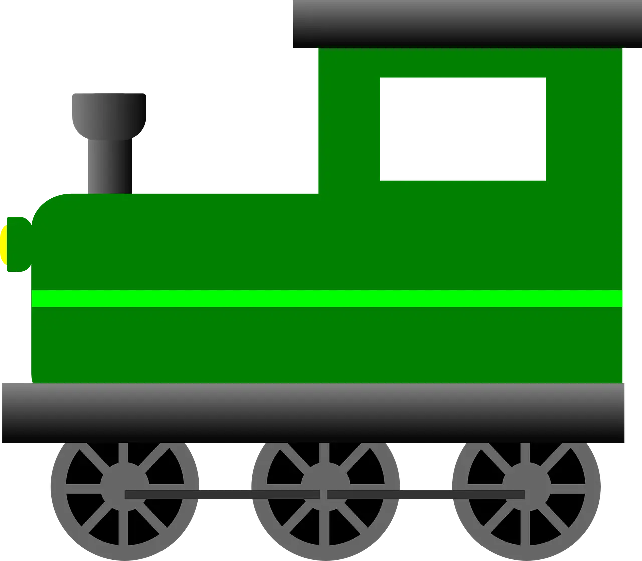 Green Cartoon Train