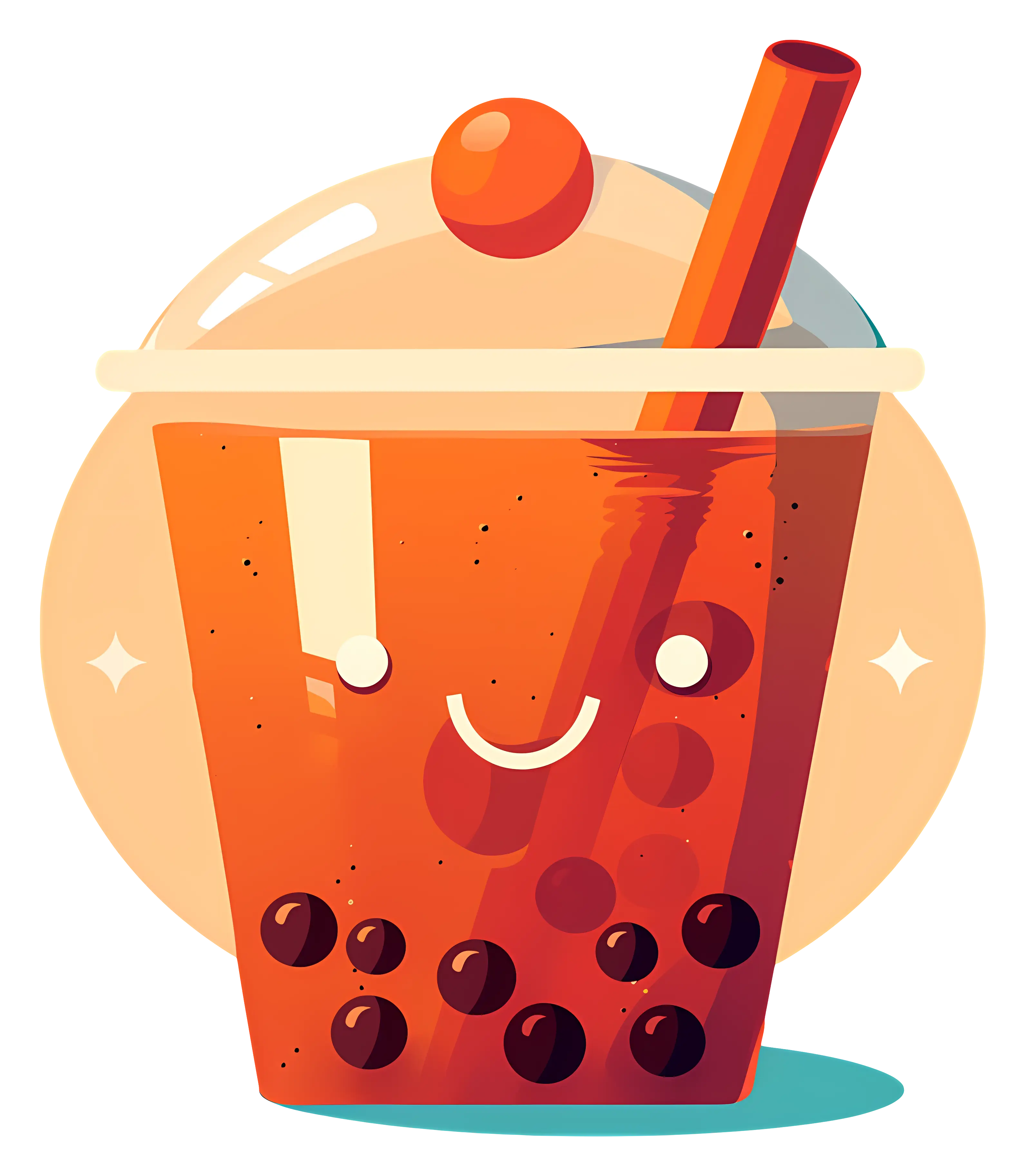 Cute Smiling Bubble Tea