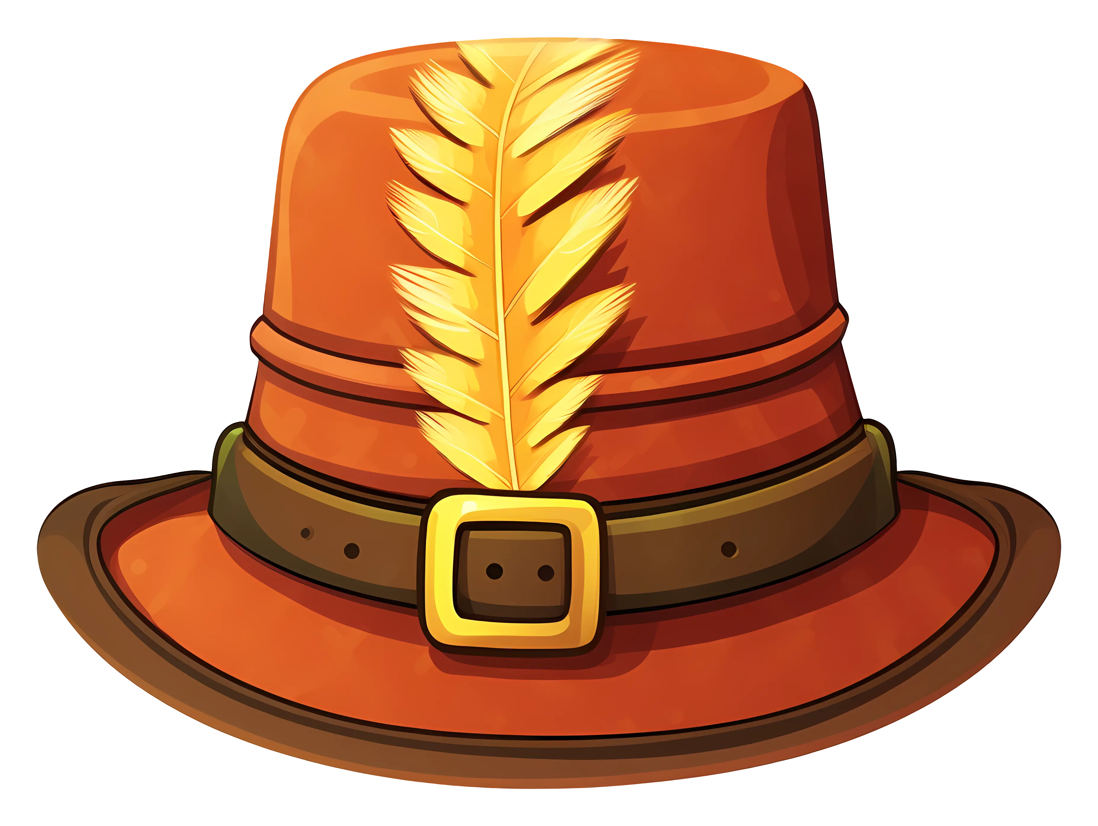 Red Hat with Golden Feather
