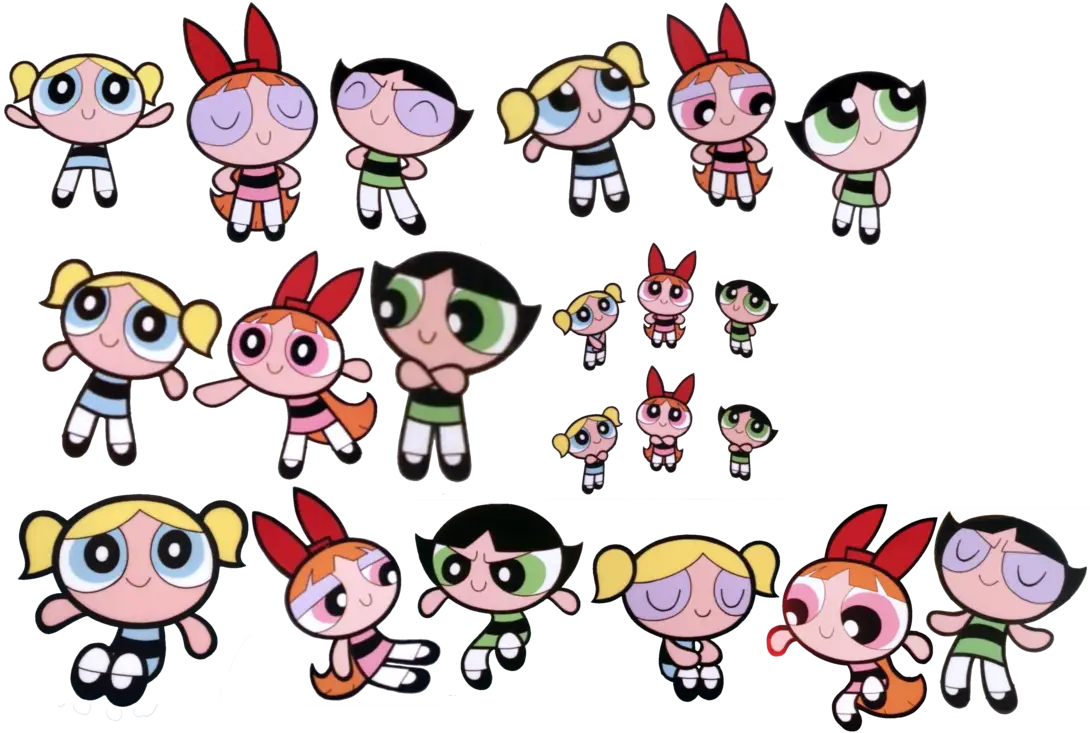 Cute Cartoon Characters in Various Poses