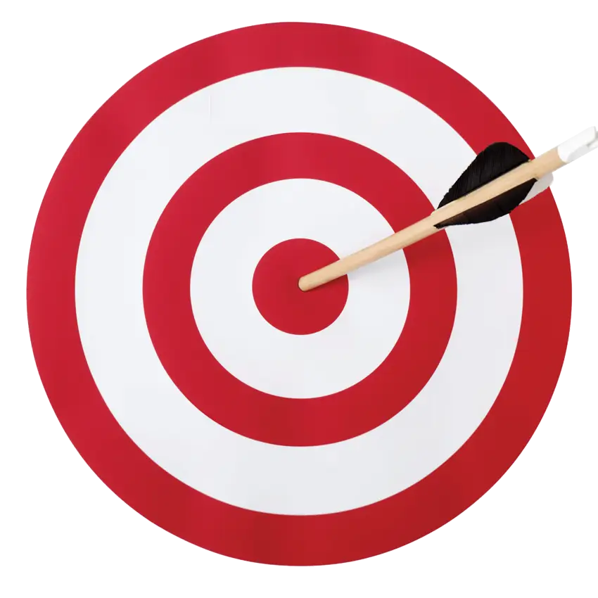 Red Target with Arrow in Bullseye