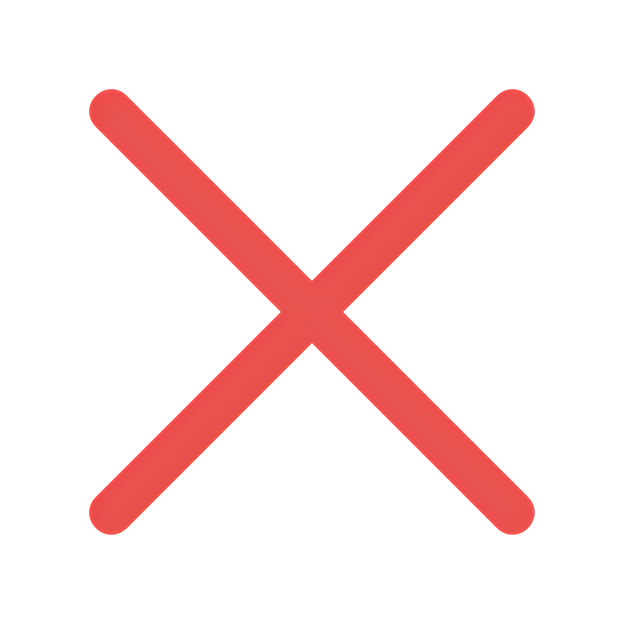 Red X Mark Symbol for Rejection or Cancellation