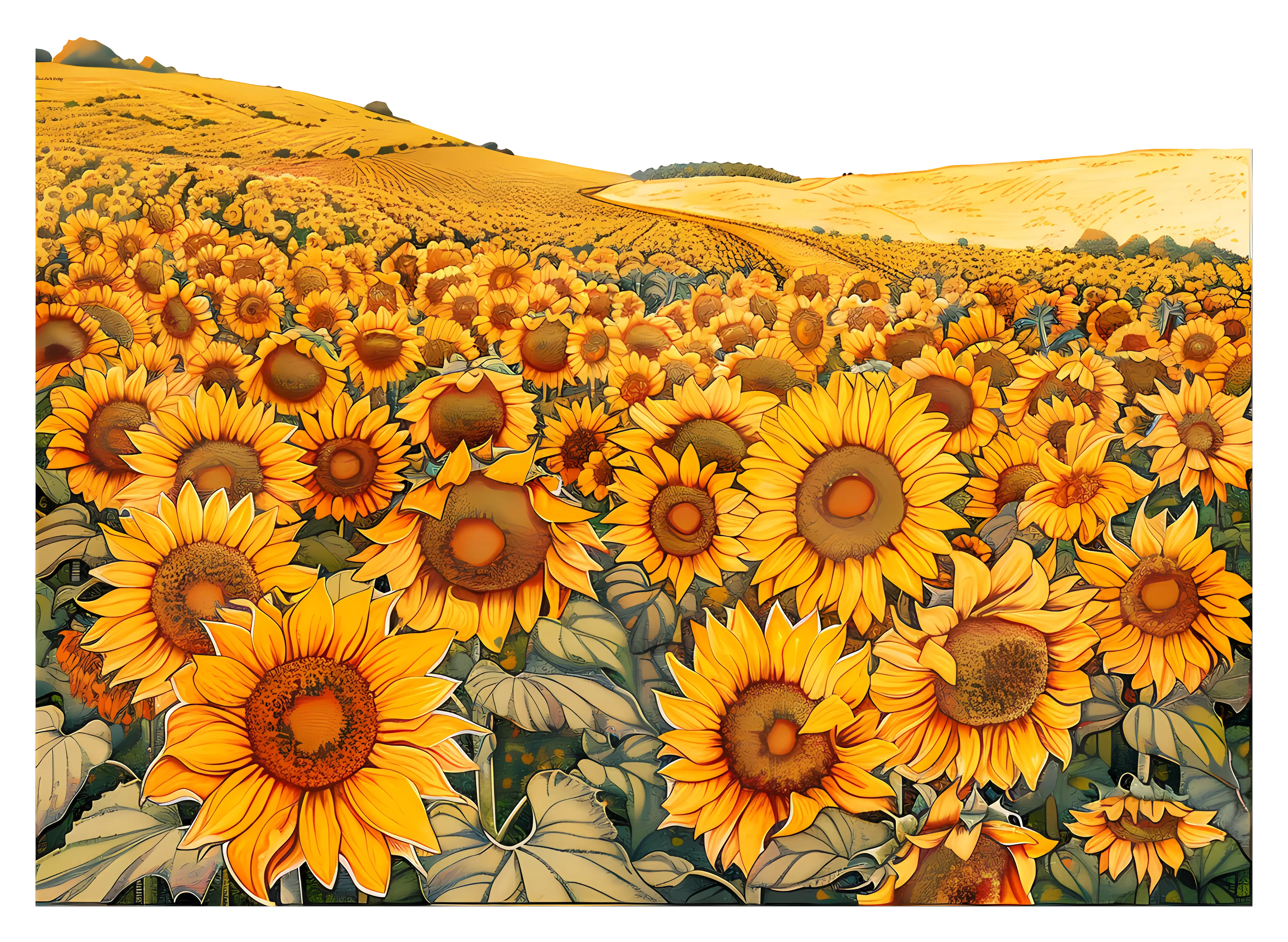 Golden Sunflower Field in Full Bloom