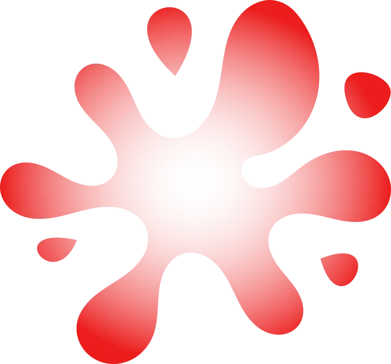 Red Paint Splash Abstract Symbol