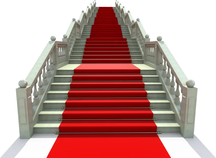 Grand Red Carpet Staircase