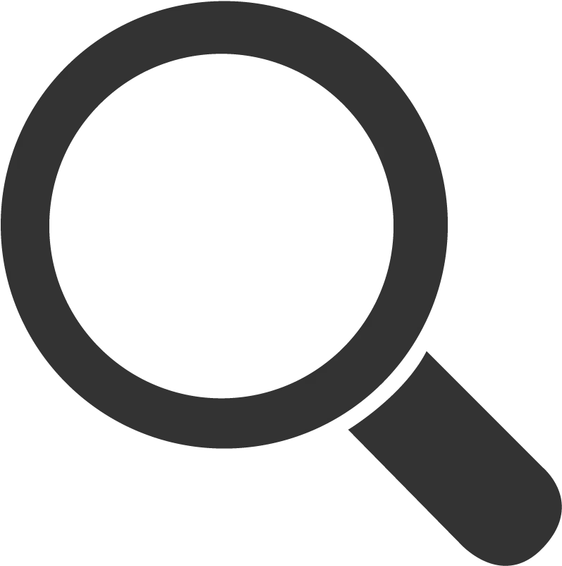 Minimal Black Magnifying Glass Icon