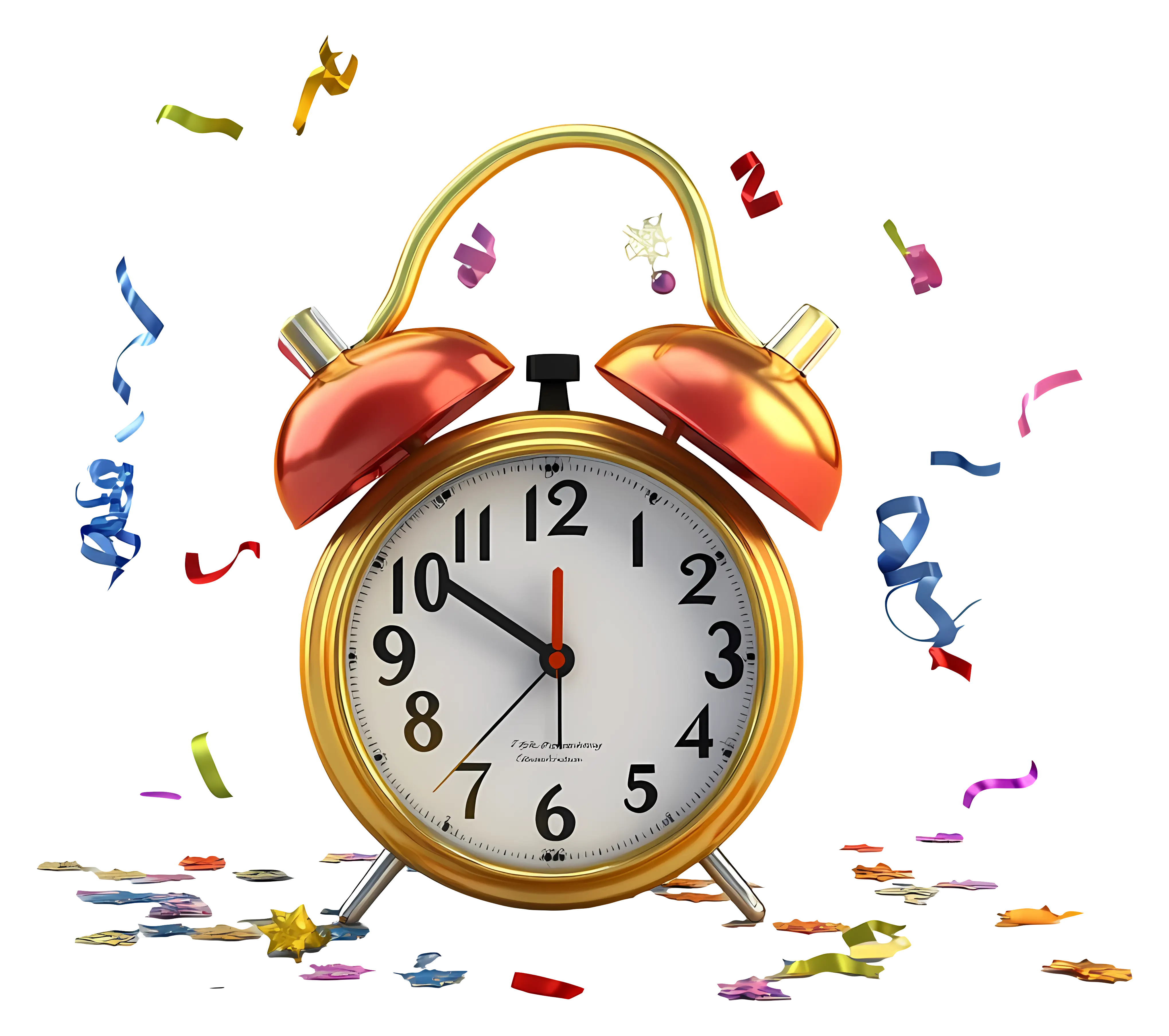 Alarm Clock with Festive Confetti