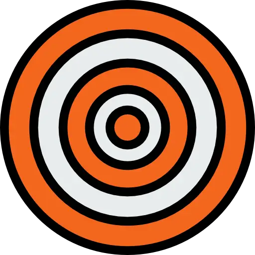 Orange Concentric Target Symbol