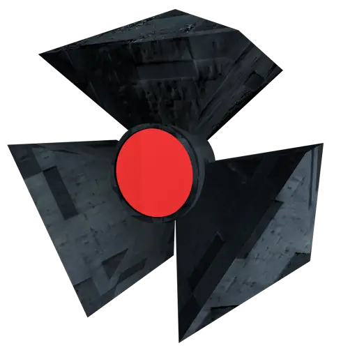 Black and Red Fan with Modern Design