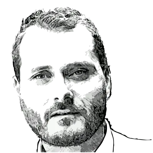 Sketched Male Portrait in Black and White