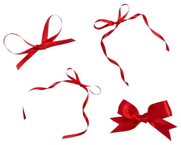 Red Gift Bows and Ribbons