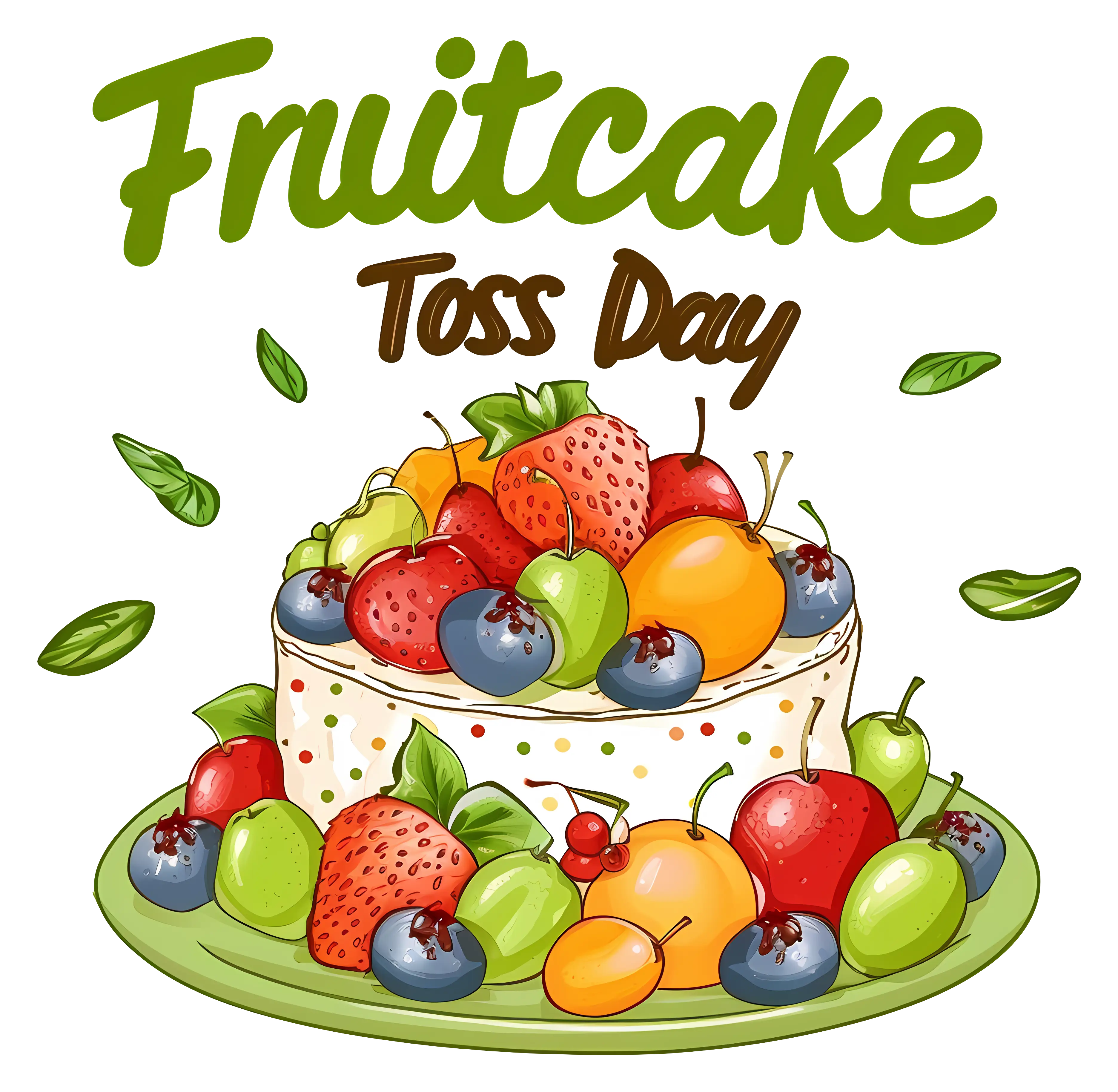 Fruitcake Toss Day Celebration Illustration