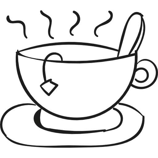 Simple Tea Cup with Saucer and Spoon