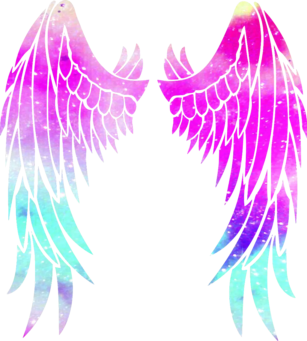 Colorful Angel Wings Gradient Illustration
