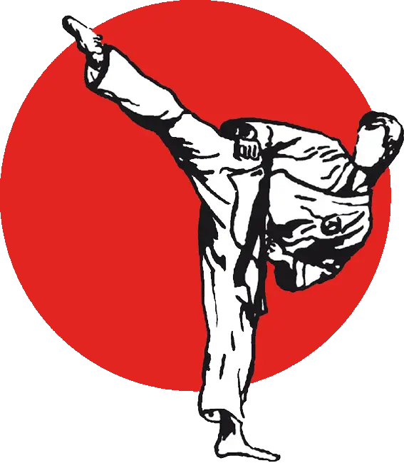 Karate Kick in Front of Red Circle