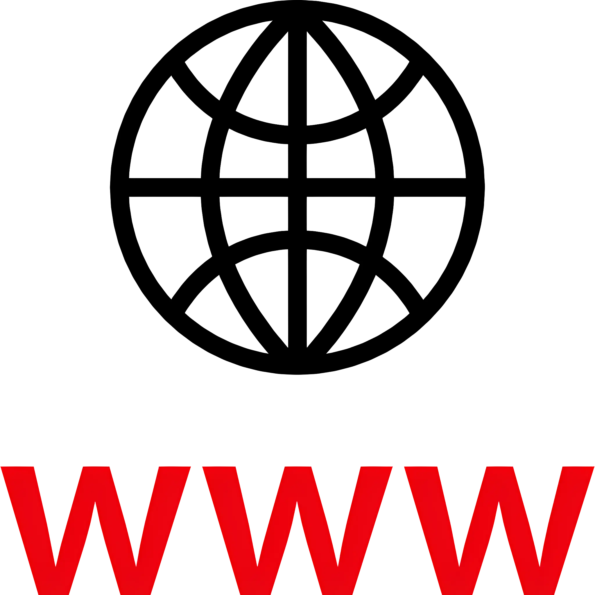 WWW Globe Symbol Representing the Internet
