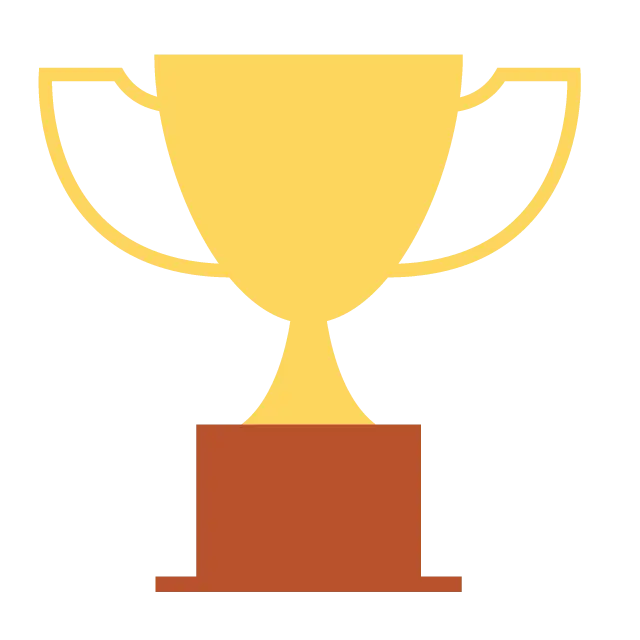 Golden Trophy Illustration for Achievements and Awards