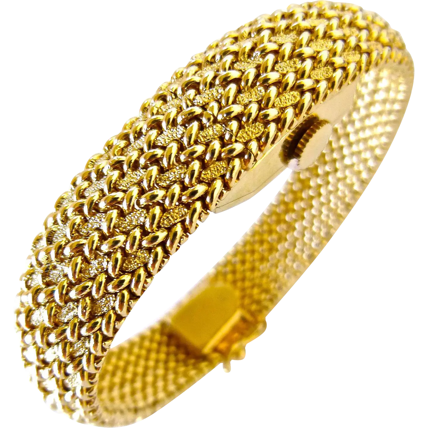 Intricate Gold Mesh Bracelet