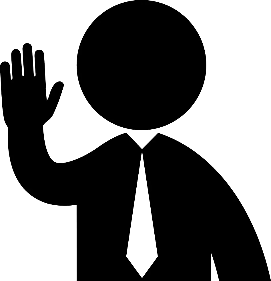 Businessman Waving Greeting Icon