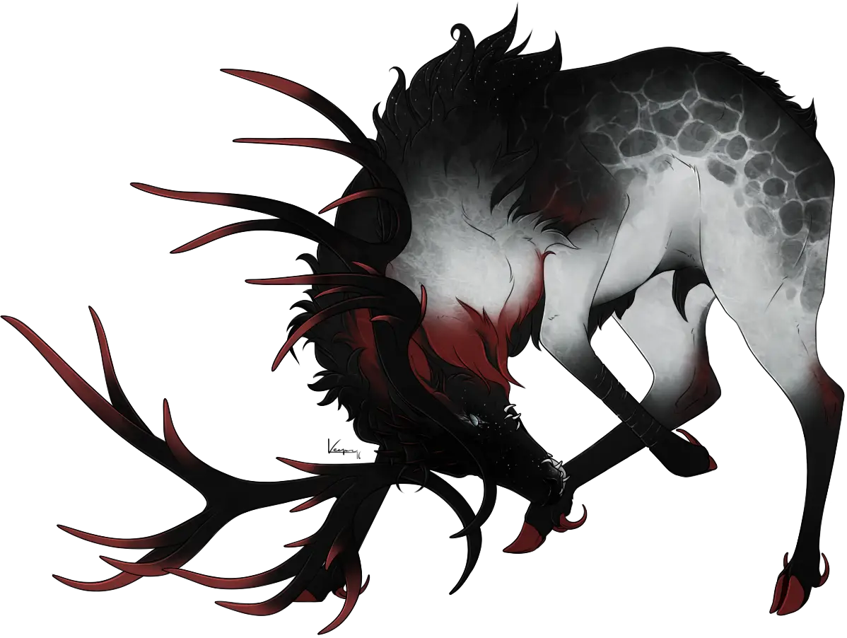 Mythical Fantasy Deer Illustration