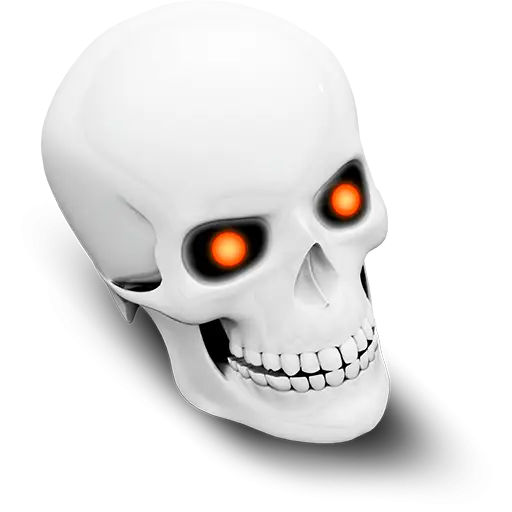 Spooky Skull with Glowing Eyes