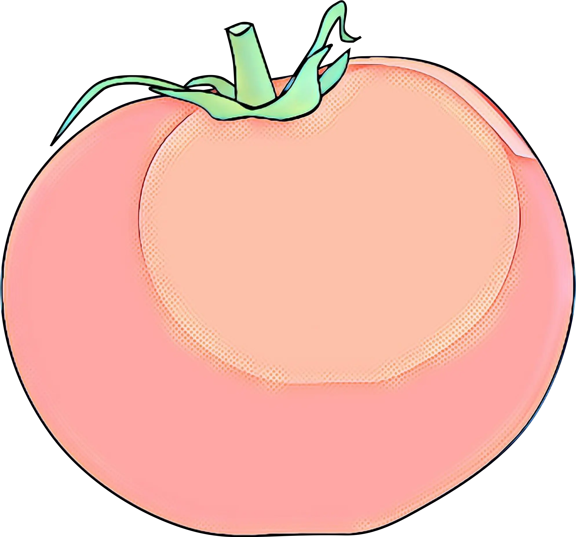 Cartoon Tomato Illustration with Vibrant Red Color