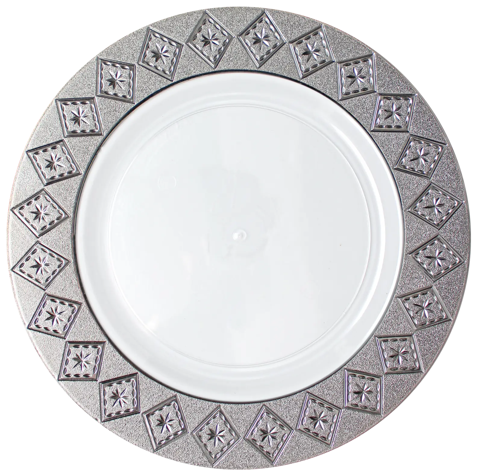 Silver Patterned Decorative Plate