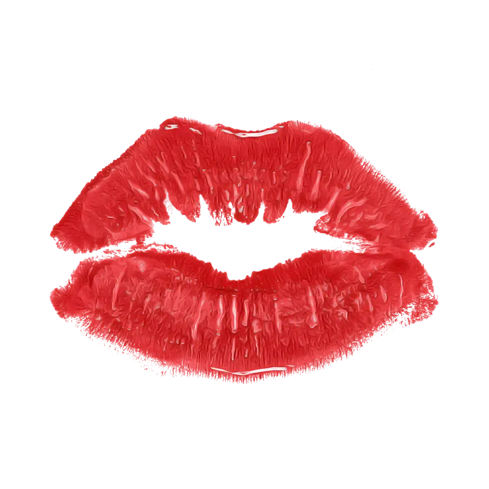 Bold Red Lipstick Kiss Mark Illustration