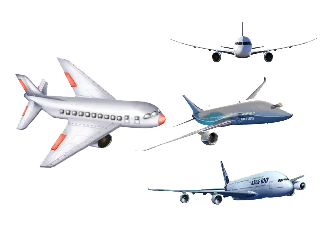 Airplane Group Illustration for Aviation Design