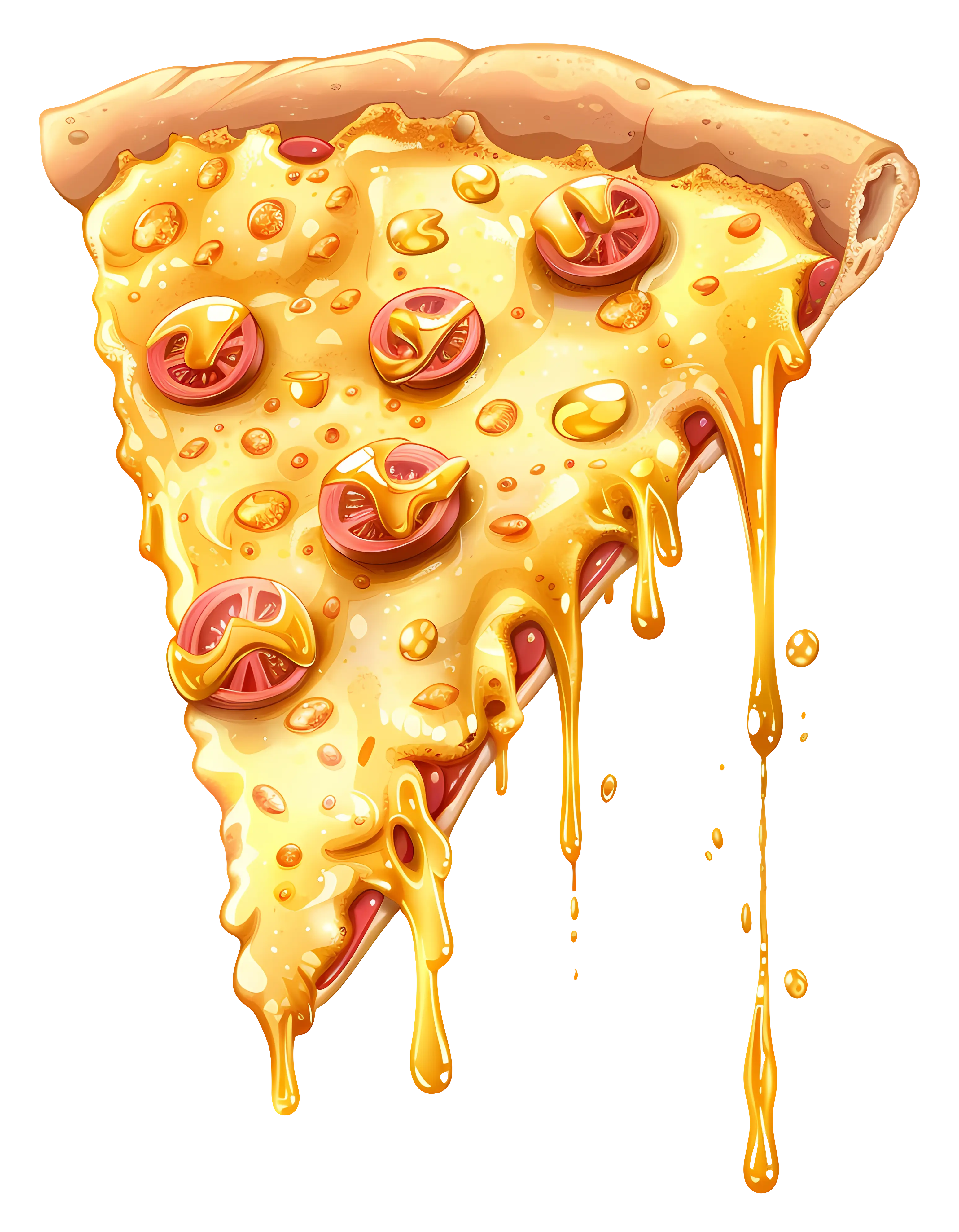 Mouthwatering Slice of Cheesy Pizza