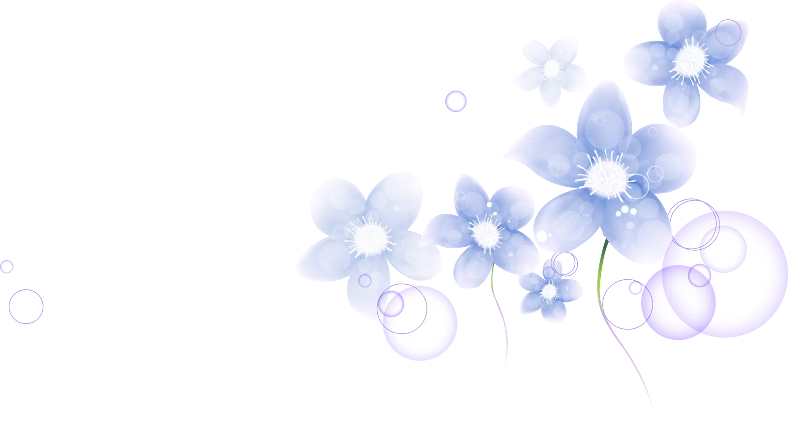 Beautiful Blue Flowers Illustration