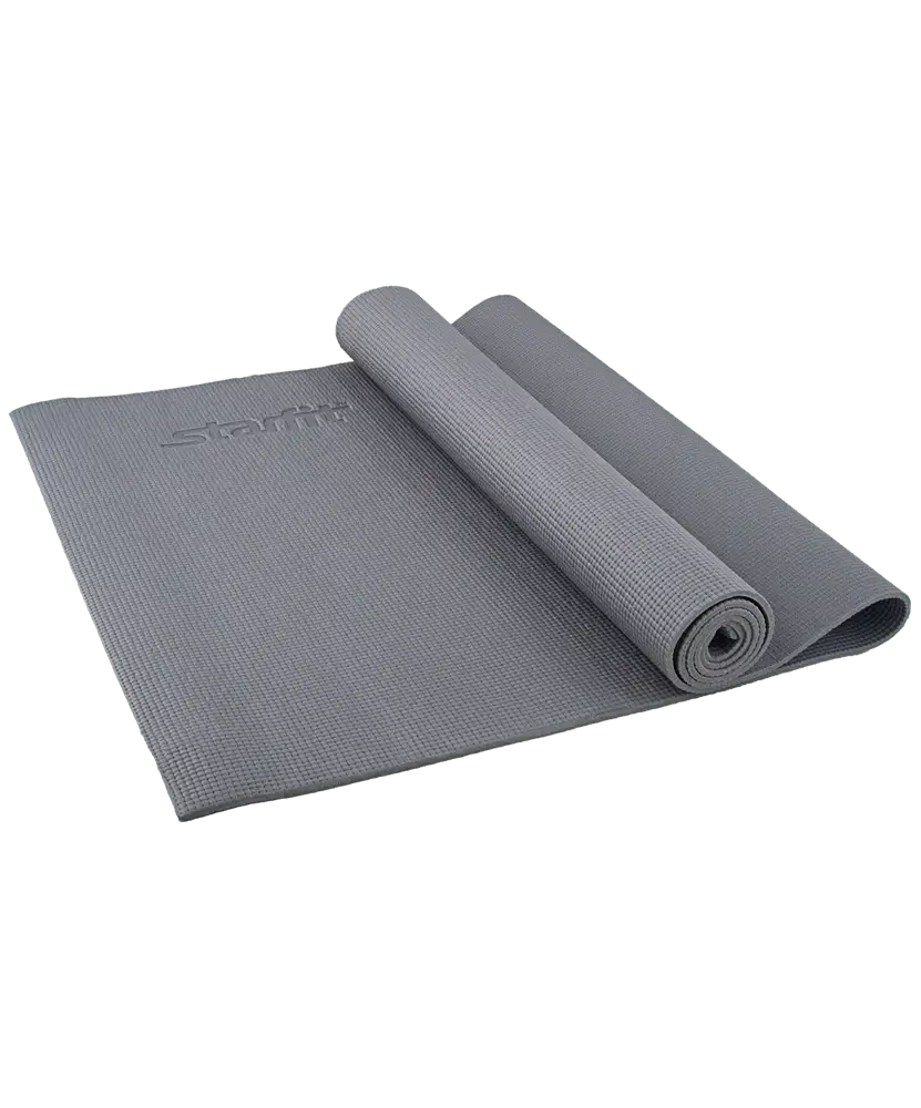 Non-Slip Gray Yoga Mat for Fitness and Exercise