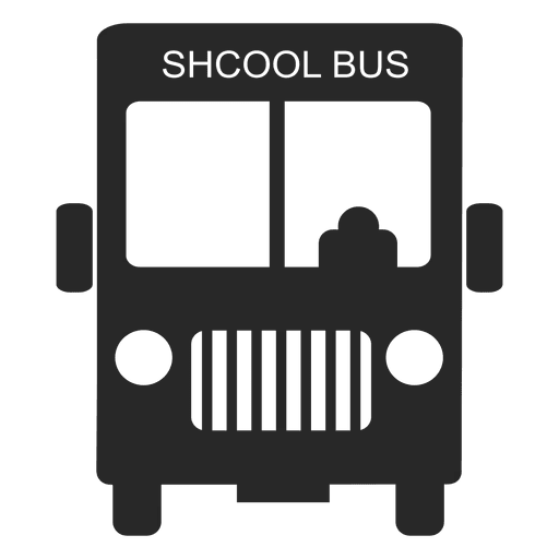 School Bus Silhouette Icon
