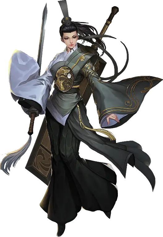 Fantasy Warrior in a Combat Pose