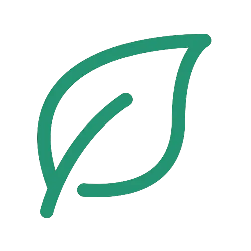 Green Leaf Symbol for Eco-Friendly Concepts