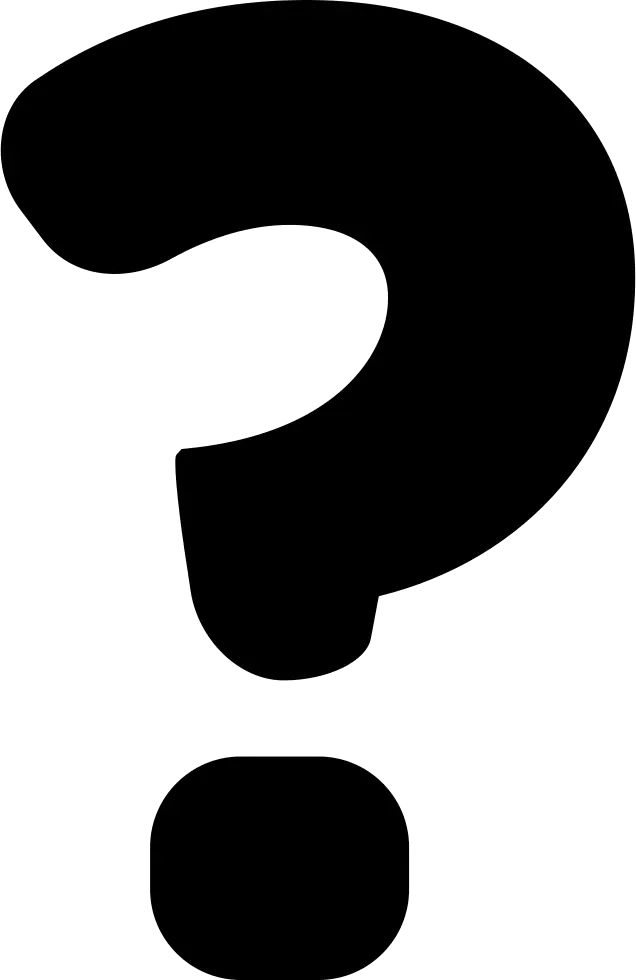 Black Question Mark Representing Uncertainty
