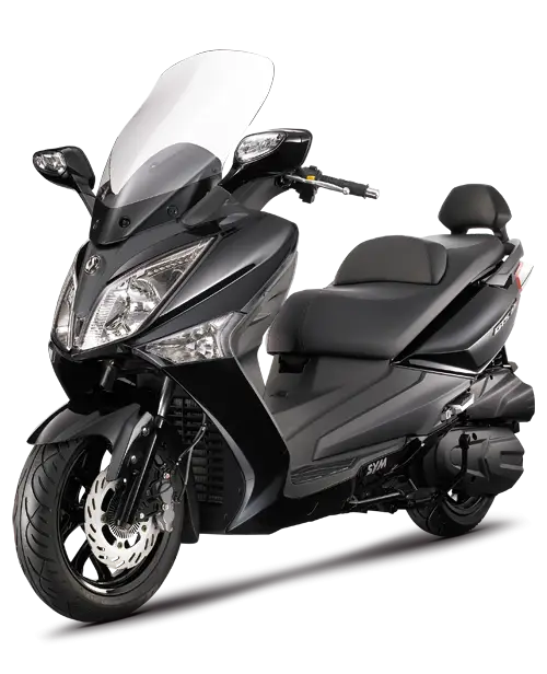 Modern Black Motor Scooter