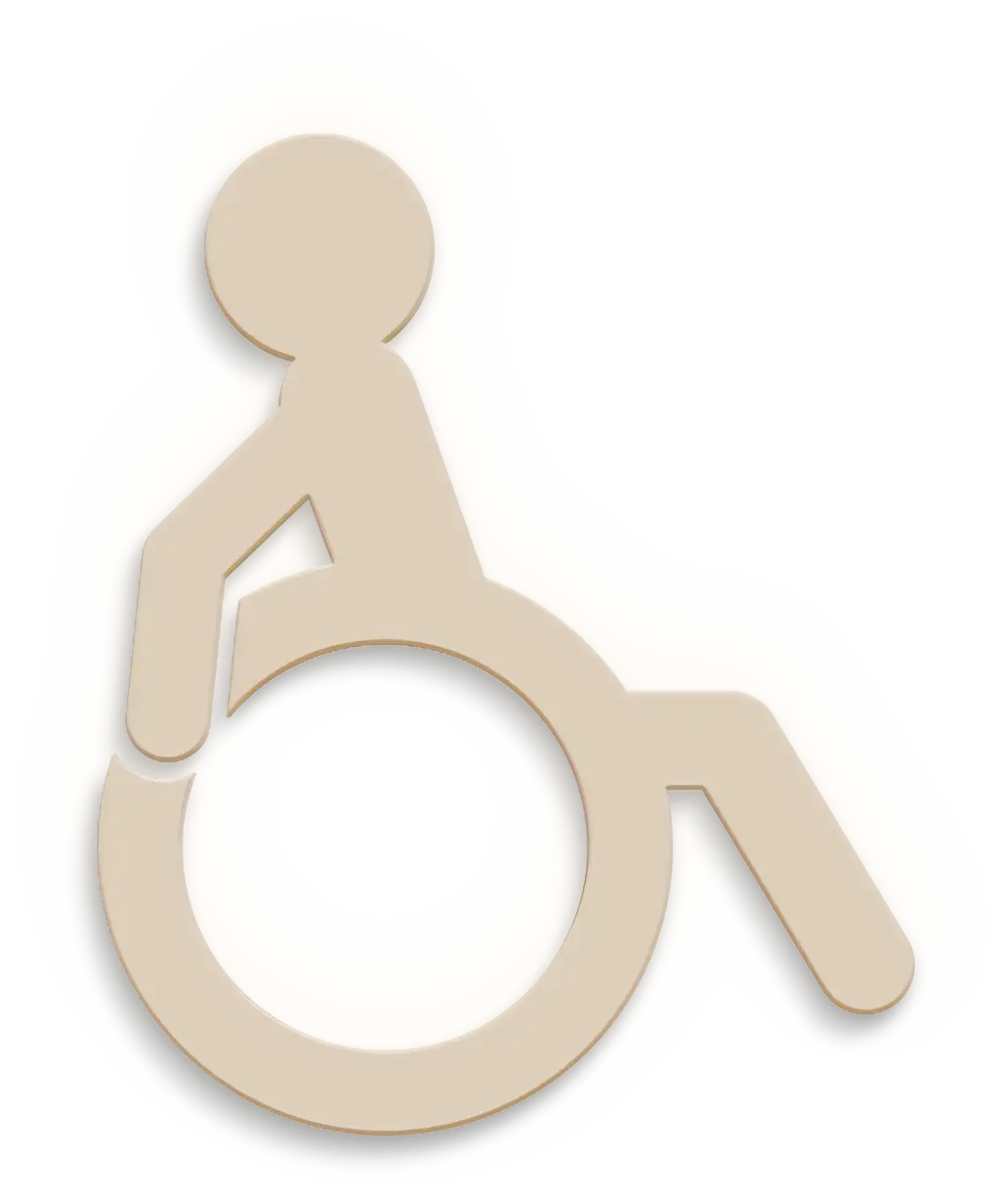 Beige Wheelchair Accessibility Symbol